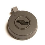 TM manual Drum magazine for AEG Scorpion vz.61, 370 BBs (Hi-Cap) - Black