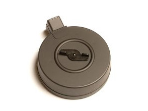 TM manual Drum magazine for AEG Scorpion vz.61, 370 BBs (Hi-Cap) - Black