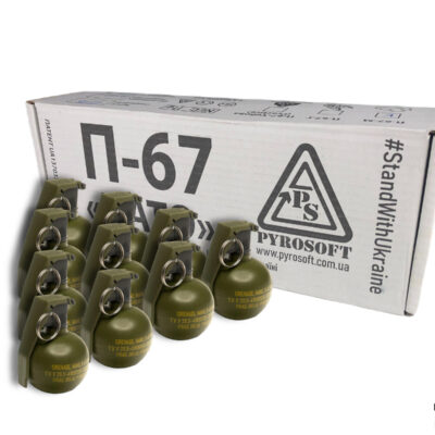 PYROSOFT 10x P-67M NATO Airsoft Hand Grenade (Chalk) - Green