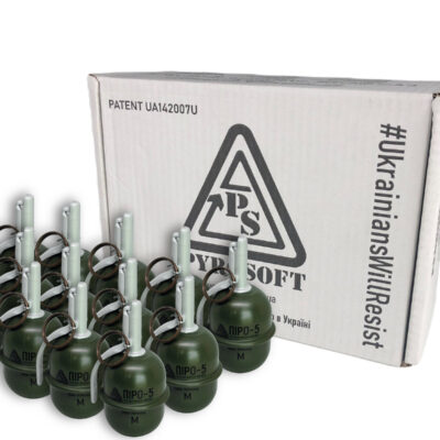 PYROSOFT 12x Pyro-5M Airsoft Hand Grenade (Chalk) - Green