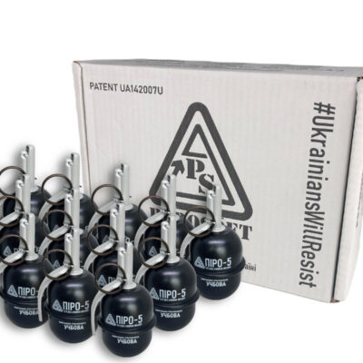 PYROSOFT 12x Pyro-5P Airsoft Hand Grenade (Powder) - Black