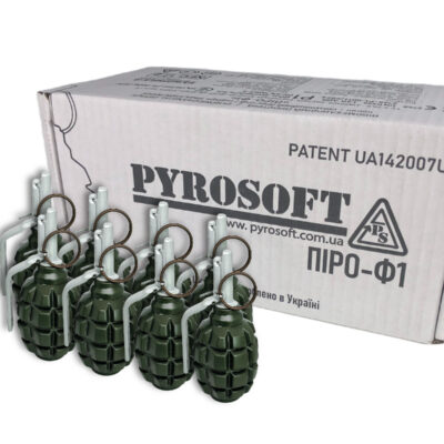 PYROSOFT 8x Pyro-F1M Airsoft Hand Grenade (Chalk) - Green