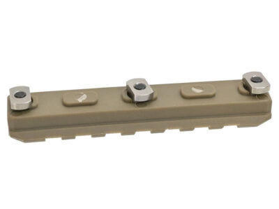 ARES Polymer RIS rail 7 Slot/90 mm for M-LOK (2 pieces) - Tan - obrazek 2
