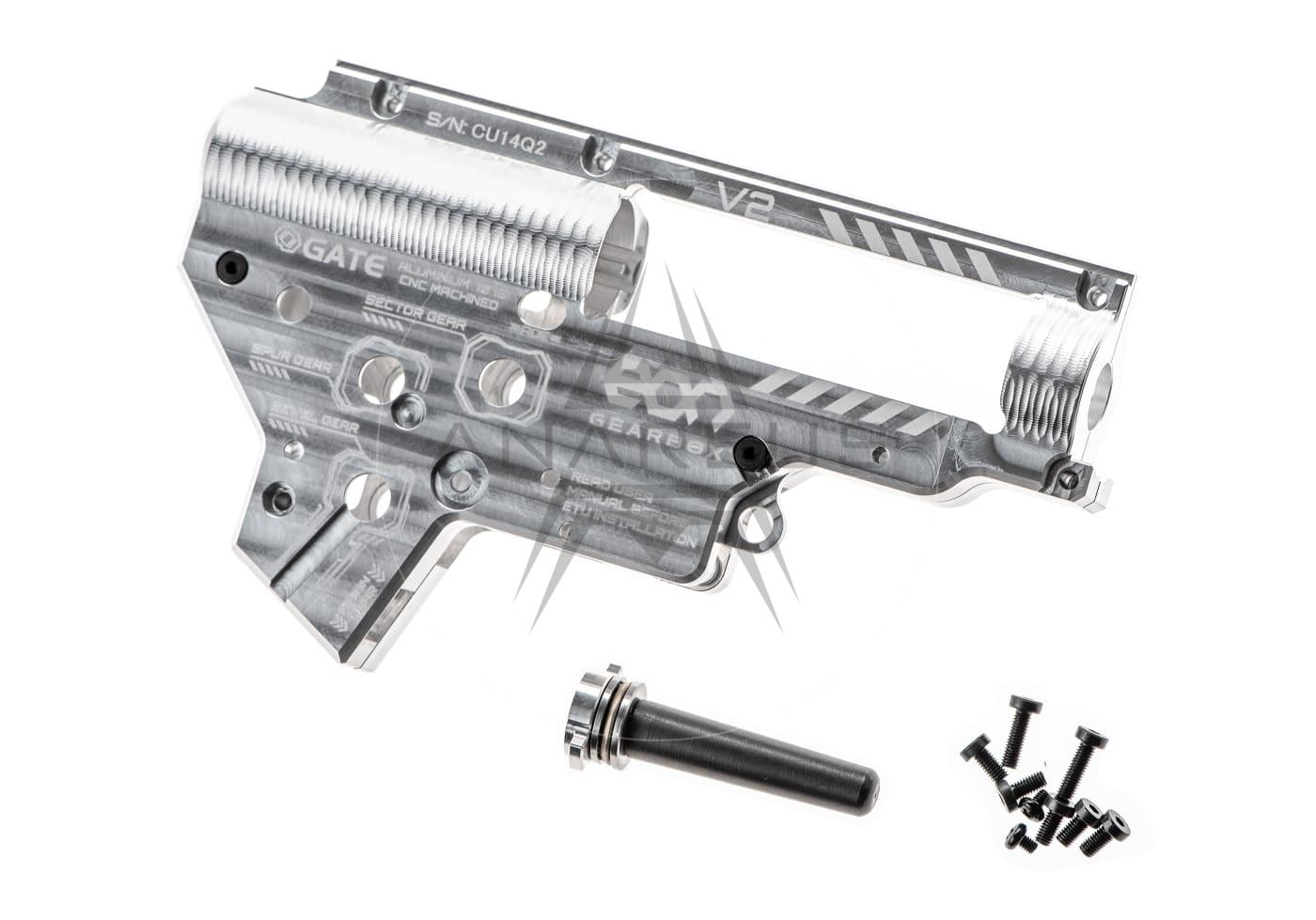 GATE CNC Aluminium Gearbox EON V2 ( 8 mm) - Silver OD-A-EON-GB2-S asgbox.pl GATE CNC Aluminium Gearbox EON V2 ( 8 mm) - Silver
