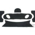 FMA Adhesive VELCRO Panels on Helmet, type PJ - Black