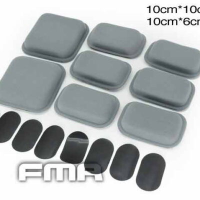FMA Set of Protective Helmet Pads, 8 Pieces - Grey