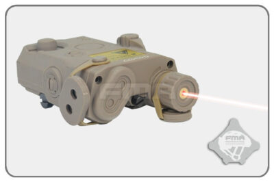 FMA PEQ 15 LA-5 Dummy Battery Box with Red Laser - Tan - obrazek 2