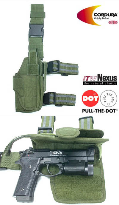 GUARDER Universal Leg Holster TORNADO, Right-Handed - Green OD-A-GUARD385 asgbox.pl GUARDER Universal Leg Holster TORNADO, Right-Handed - Green
