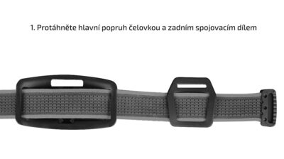 Sada černých popruhů AFH-02 pro čelovky Fenix - obrazek 2