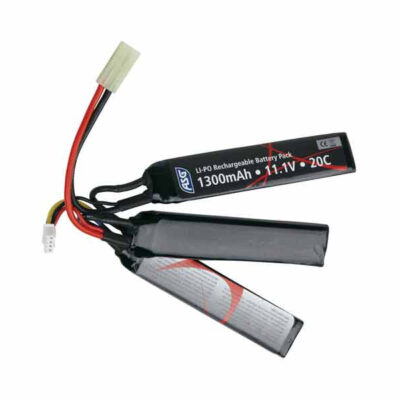 ASG Li-Pol Battery 11.1V 1300mAh, 20C, Tamiya - Crane (3-pieces)