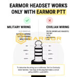 EARMOR M51 PTT, Motorola 2-pin Connector - obrazek 2