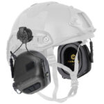 EARMOR M31H PLUS Electronic Hearing Protector, Helmet Mount - Black