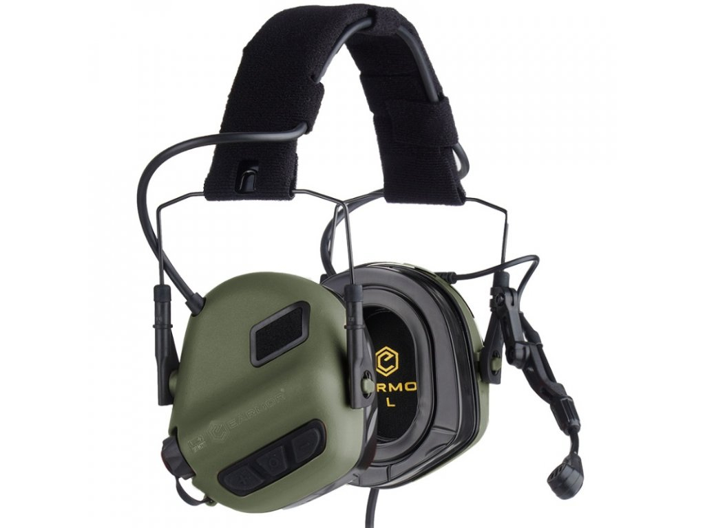 EARMOR M32 PLUS Electronic Tactical Headset - Foliage Green OD-A-M32-FG-PLUS asgbox.pl EARMOR M32 PLUS Electronic Tactical Headset - Foliage Green