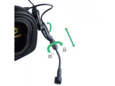 EARMOR M32H PLUS Electronic Tactical Headset, Helmet Mount - Black - obrazek 4