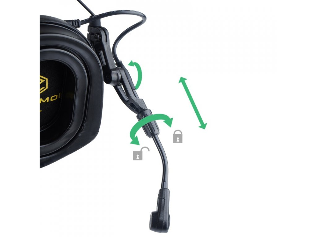 EARMOR M32H PLUS Electronic Tactical Headset, Helmet Mount - Black OD-A-M32H-BK-ARC-PLUS asgbox.pl EARMOR M32H PLUS Electronic Tactical Headset, Helmet Mount - Black - obrazek 4