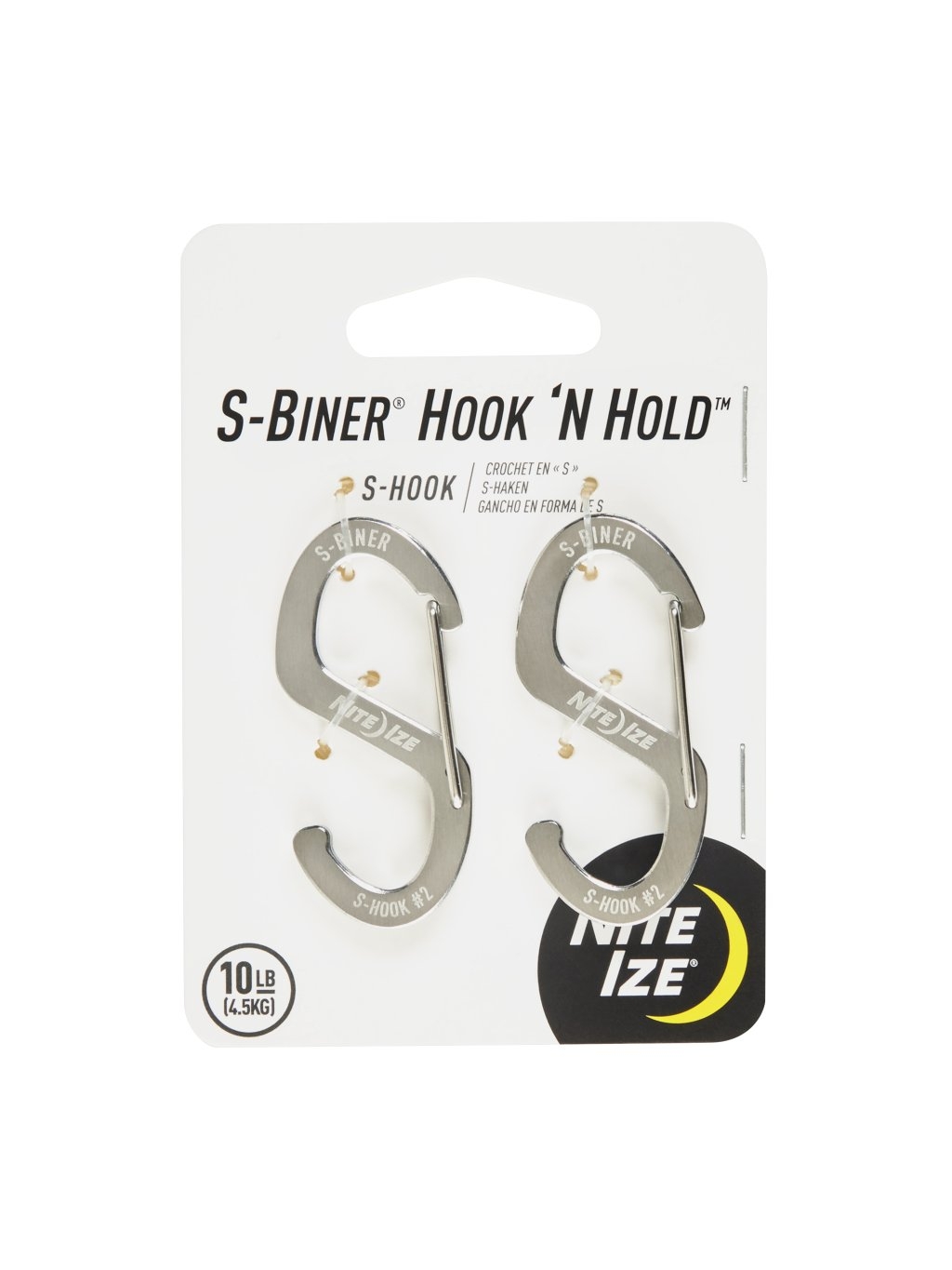 S-Biner(R) Hook 'N Hold(TM) Carabiner, Small - Silver (2 pcs) OD-A-SBHS-11-2R3 asgbox.pl S-Biner(R) Hook 'N Hold(TM) Carabiner, Small - Silver (2 pcs) - obrazek 2