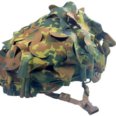 ANAREUS 3D Universal Camouflage Helmet Cover, Laser-Cut - Flecktarn