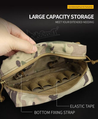 WST Abdominal Fanny Pack with Velcro Mount - Grey - obrazek 4