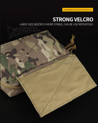 WST Abdominal Fanny Pack with Velcro Mount - Grey - obrazek 5