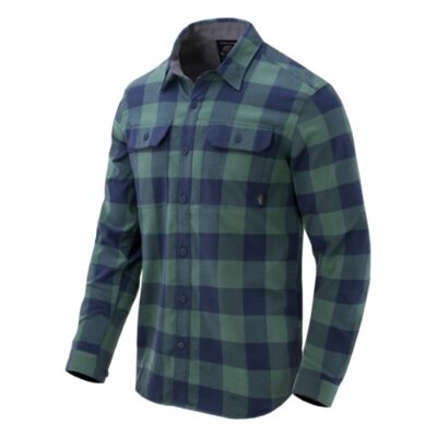 HELIKON Shirt GREYMAN, Long Sleeve - Green/Blue