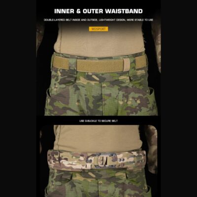 Alternative view of WST WRC Lightweight Combination Shooters Belt with Molle Webbing - MC