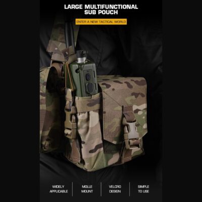 Alternative view of WST Multifunctional Molle Pouch with Radio Pocket, Large - MC