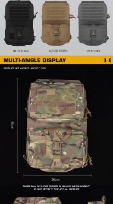 WST SCARAB Tactical MOLLE Back Panel – Coyote - obrazek 2