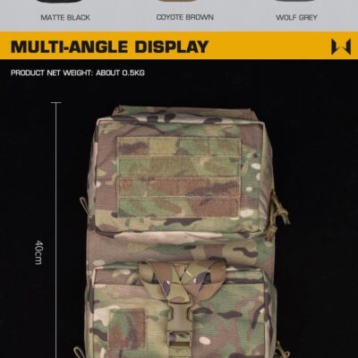 Alternative view of WST Scarab Tactical Molle Backplate - Coyote