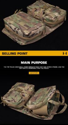 WST SCARAB Tactical MOLLE Back Panel – Coyote - obrazek 4