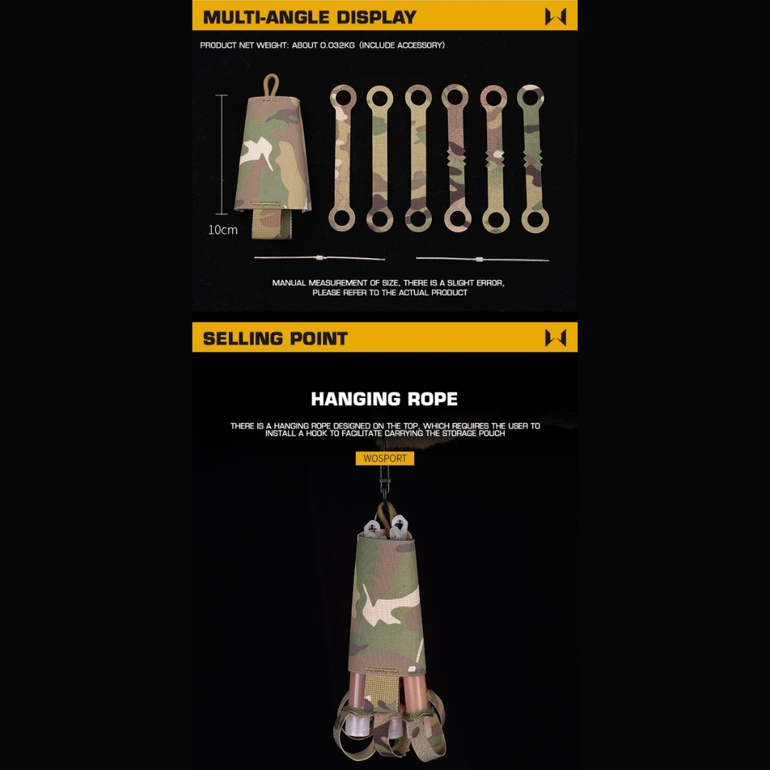 WST Glow Stick Tactical Storage Pouch - Ranger Green OD-A-WOSP195-RG asgbox.pl WST Glow Stick Tactical Storage Pouch - Ranger Green - obrazek 2