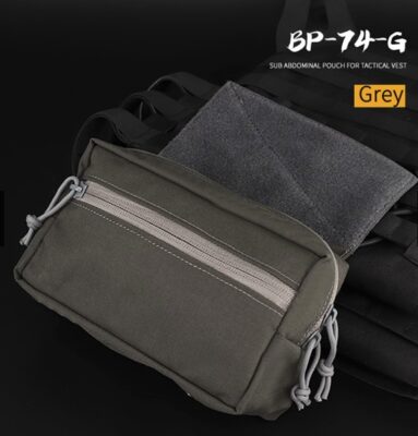 WST Abdominal Fanny Pack with Velcro Mount - Grey