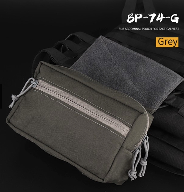 WST Abdominal Fanny Pack with Velcro Mount - Grey OD-A-WOSP71-GY asgbox.pl WST Abdominal Fanny Pack with Velcro Mount - Grey