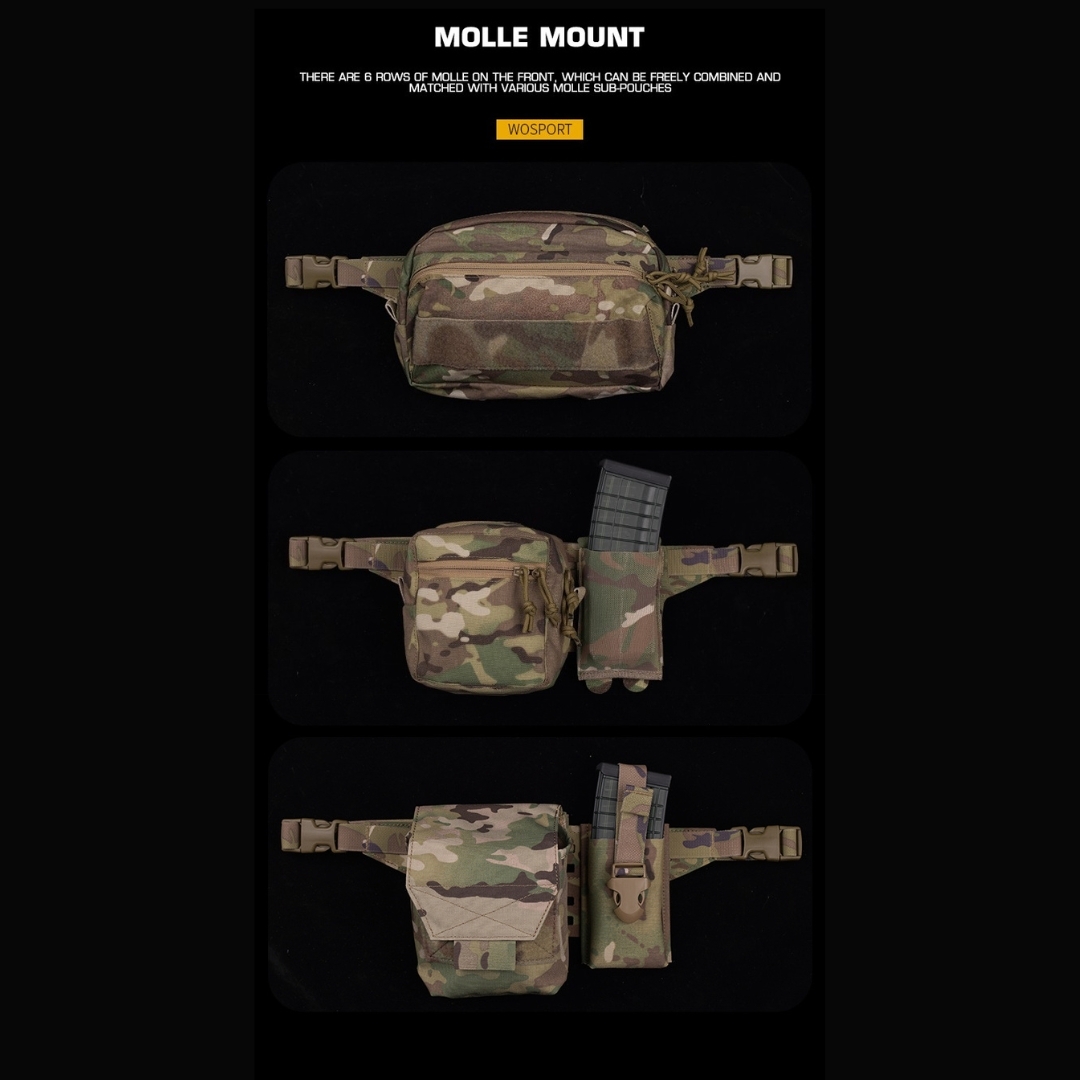 WST Fanny Pack Molle Adapter Panel , Large (6 Rows) - Coyote OD-A-WOSP198-COY asgbox.pl WST Fanny Pack Molle Adapter Panel , Large (6 Rows) - Coyote - obrazek 4