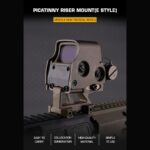 WST RIS PICATINNY RISER Mount (E style) – Black - obrazek 2