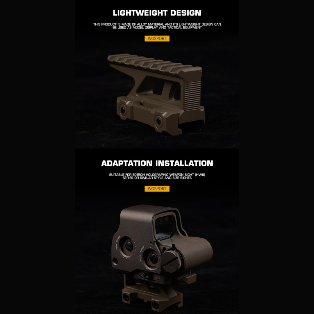 WST RIS Picatinny Riser Mount (E style) - Black OD-A-WOSP200-BK asgbox.pl WST RIS Picatinny Riser Mount (E style) - Black - obrazek 3
