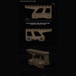 WST RIS PICATINNY RISER Mount (E style) – Black - obrazek 4