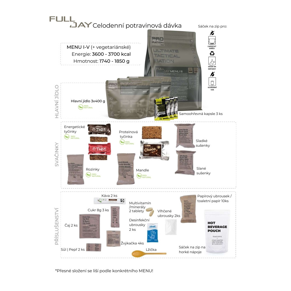 Pro Ration FULL-DAY Food Package - Vegetarian OD-A-AM0070 asgbox.pl Pro Ration FULL-DAY Food Package - Vegetarian - obrazek 2