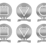 WST Set of Steel Targets 10 × 9 cm, 6 Pcs – Silver