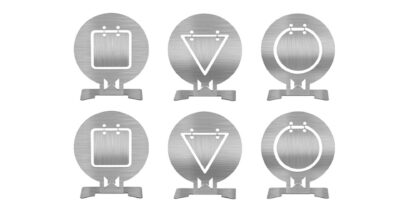 WST Set of Steel Targets 10 × 9 cm, 6 Pcs – Silver