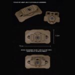 WST Universal Helmet Tactical Light Adapter, VELCRO Mount – Tan - obrazek 3