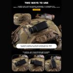 WST Universal Helmet Tactical Light Adapter, VELCRO Mount – Tan - obrazek 4