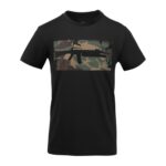 HELIKON 16/203 COMBO T-shirt  – Black / US Woodland - obrazek 3