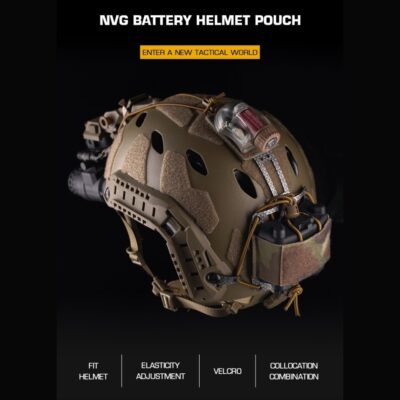 Alternative view of WST NVG Battery Helmet Pouch, Velcro Mount - Black