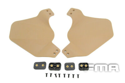 FMA Side Cover Ear Protectors for ARC Helmet Rail (FAST / MICH) - Tan