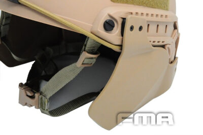 FMA Side Cover Ear Protectors for ARC Helmet Rail (FAST / MICH) - Tan - obrazek 2