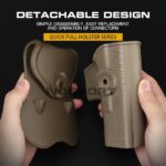 WST G-Series Belt Holster, Left Hand – Black - obrazek 2