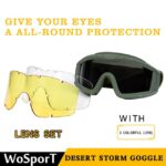 WST Desert Storm Goggles, 3 Lenses set - Tan - obrazek 2