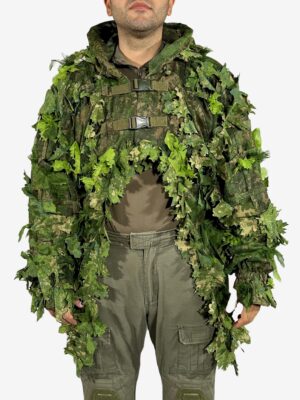 KMCS Cloak with Leaf Strips - Green - obrazek 3