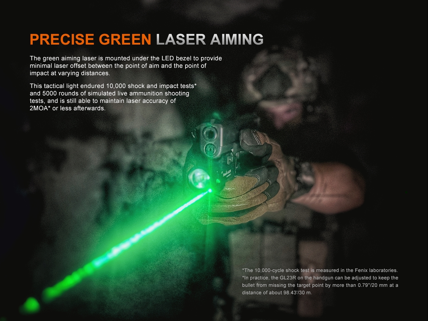 FENIX GL23R TACTICAL LIGHT WITH Green LASER SIGHT OD-A-GL23R asgbox.pl FENIX GL23R TACTICAL LIGHT WITH Green LASER SIGHT - obrazek 4