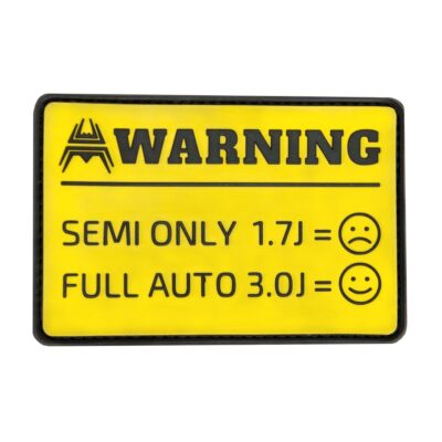 ANAREUS VELCRO Warning patch SEMI ONLY / FULL-AUTO - Yellow